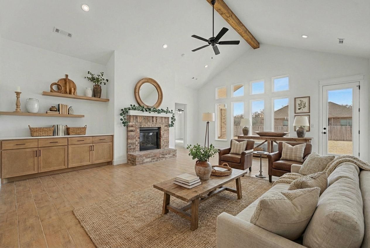 open-concept living room